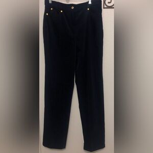 St John Sport NAVY MICRO SUEDE PANTS 5pocket EUC